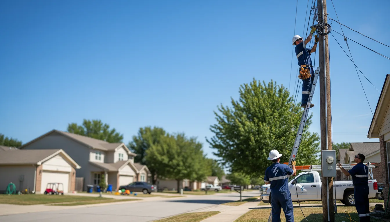 Residential electrician providing installation services in Chestnutridge, MO